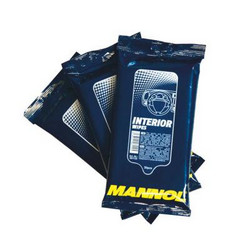 Mannol Салфетки для очистки пластиковых поверхностей/ Interior Wipes, Для салона | Артикул 4036021961125