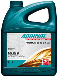 Купить моторное масло Addinol Premium 0530 C3-DX 5W-30, 5л Синтетическое | Артикул 4014766241184 в Костроме