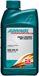 Купить моторное масло Addinol Mega Power MV 0538 C4 5W-30, 1л Синтетическое | Артикул 4014766073259 в Костроме