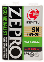    Idemitsu Zepro Ecomedalist Sn/Gf-5 0W-20 4  |  3583041  