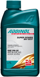 Купить моторное масло Addinol Super Power MV 0537 5W-30, 1л Синтетическое | Артикул 4014766071064 в Костроме