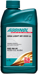 Купить моторное масло Addinol Giga Light (Motorenol) MV 0530 LL 5W-30, 1л Синтетическое | Артикул 4014766072573 в Костроме