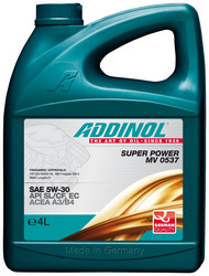 Купить моторное масло Addinol Super Power MV 0537 5W-30, 4л Синтетическое | Артикул 4014766250520 в Костроме