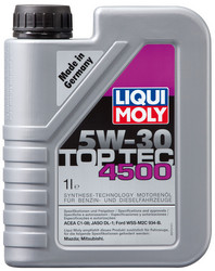 Купить моторное масло Liqui moly Top Tec 4500 SAE 5W-30 Hc-синтетическое | Артикул 3724 в Костроме